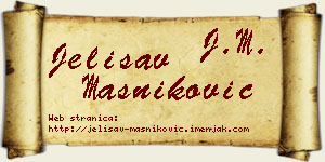 Jelisav Masniković vizit kartica